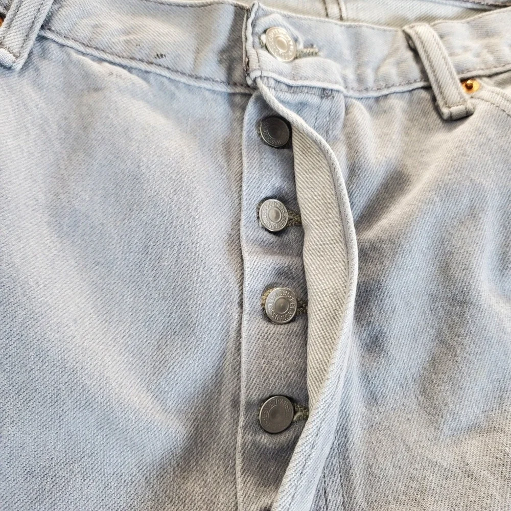 LEVIS‎ 501 Men's 42X32 ACTUAL MEASURE 39X29.5 Gray Jeans Straight Button Fly Y2K